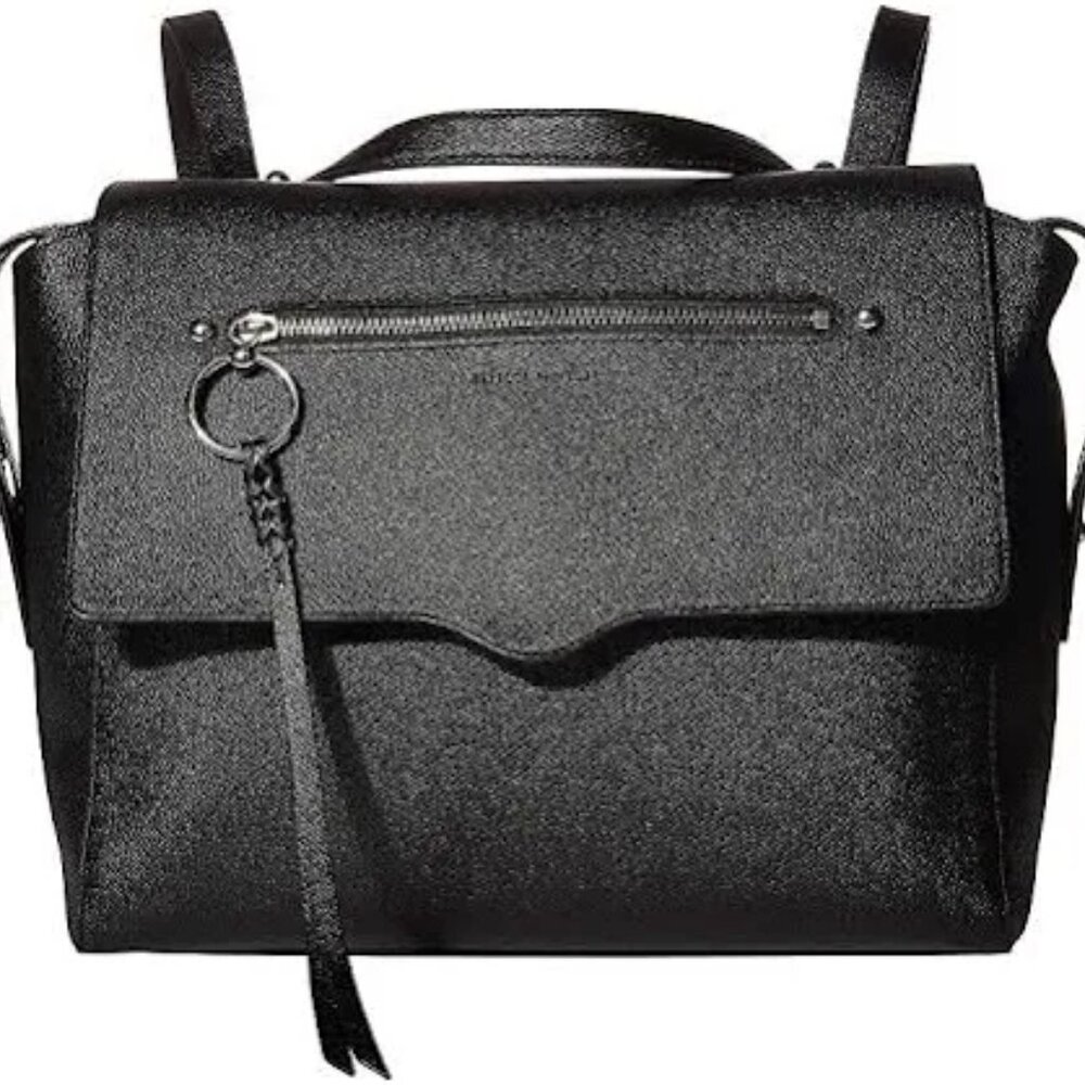 NWT - Rebecca Minkoff - Gabby Messenger Backpack - Black